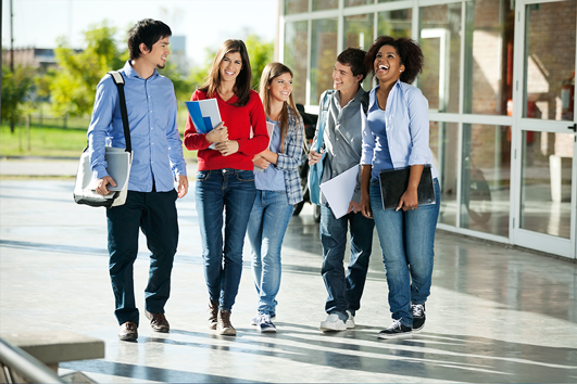 image students walking